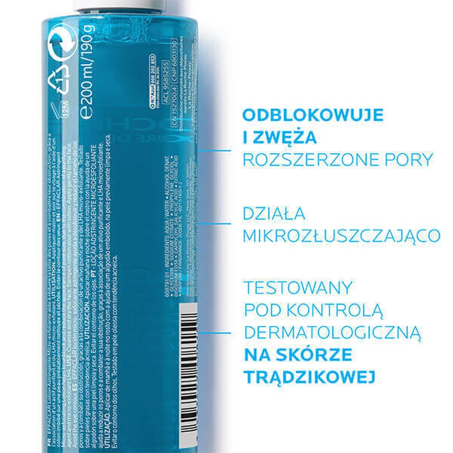 La Roche, Effaclar, Тонік для очищення пор, 200 мл: ціни та характеристики