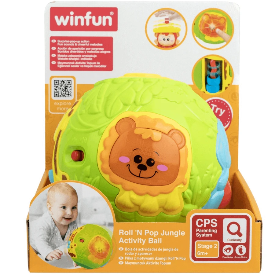 Мяч для активного отдыха "Животные джунглей", 6 месяцев+, Winfun: цены и характеристики