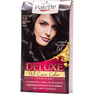 Палітра Deluxe Перманентна фарба 900/1-0 Natural Black, 1 шт.