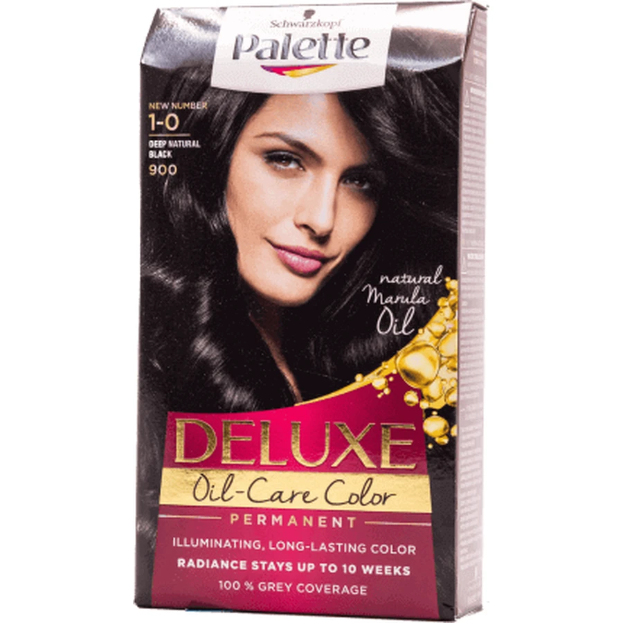 Палітра Deluxe Перманентна фарба 900/1-0 Natural Black, 1 шт.: ціни та характеристики