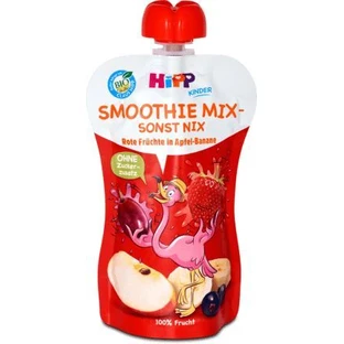 Смузі HiPP BIO Яблуко-банан-червоний фрукт 120 мл