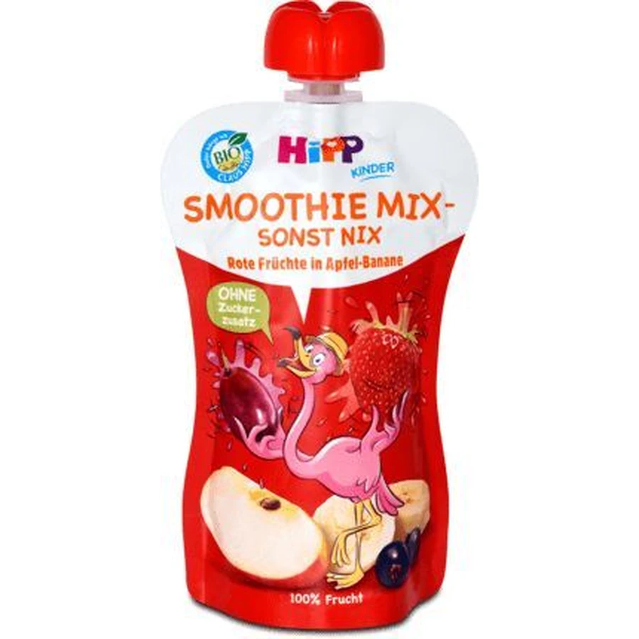 Смузі HiPP BIO Яблуко-банан-червоний фрукт 120 мл: ціни та характеристики