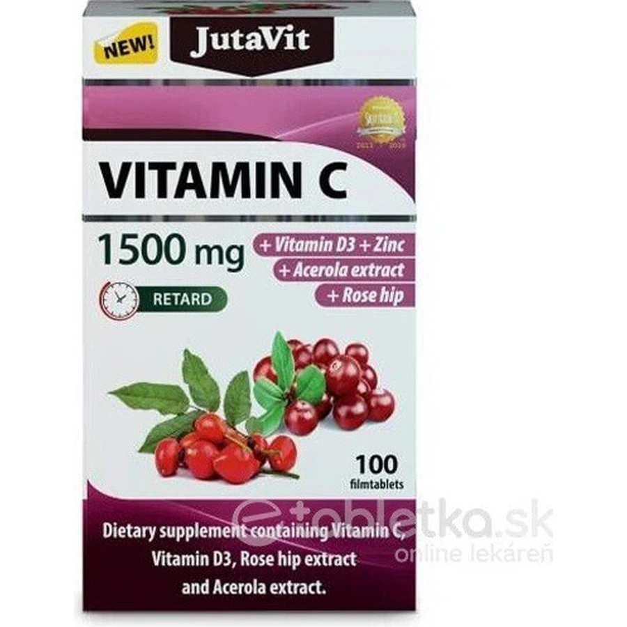 JutaVit Витамин C 1500 мг 1×100 табл, пищевая добавка: цены и характеристики
