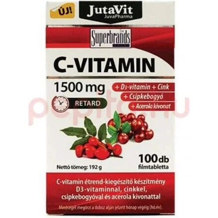 JutaVit Витамин C 1500 мг 1×100 табл, пищевая добавка: цены и характеристики