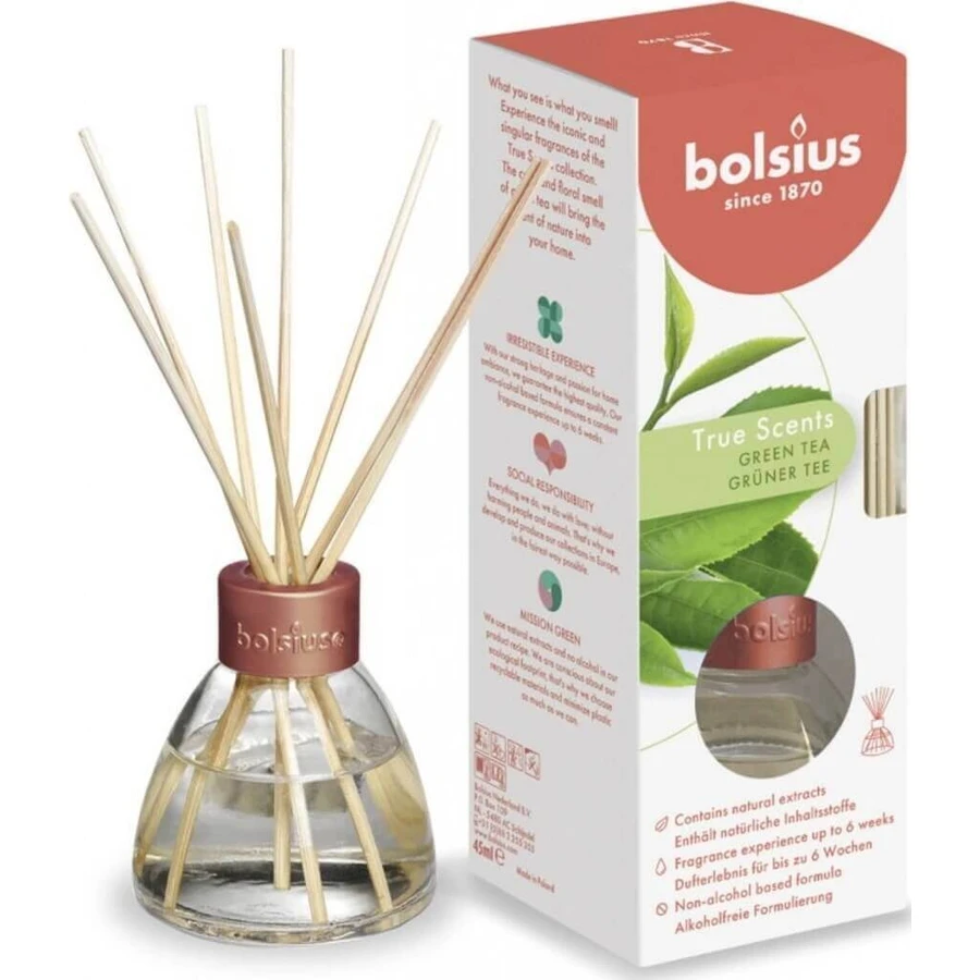 Ароматичні палички Bolsius Aromatic 2.0 Diffuser Green Tea 1×45 мл, ароматизатор для квартири: ціни та характеристики