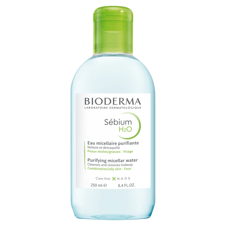 BioDerma, Очищувальний міцелярний лосьйон для обличчя Sebium H2O, шкіра, схильна до акне, 250 мл: ціни та характеристики