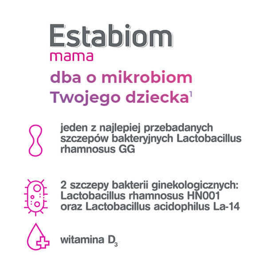 Естабіом Мама (колишня назва Естабіом Прегна), 20 капсул: ціни та характеристики