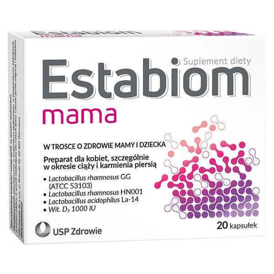 Естабіом Мама (колишня назва Естабіом Прегна), 20 капсул: ціни та характеристики