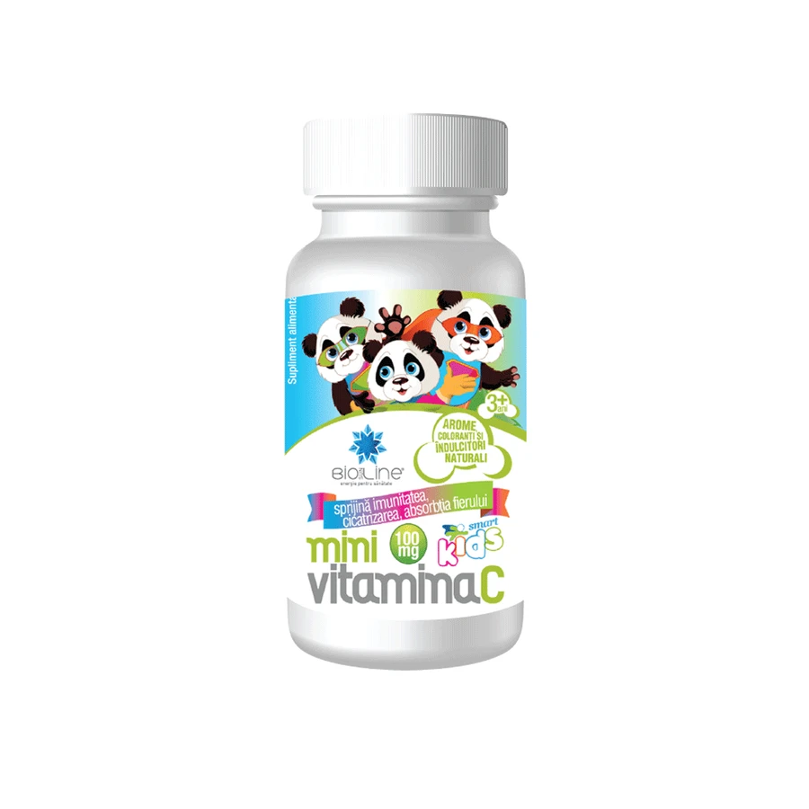 Дитячий вітамін С MiniVitamin C 100 мг Біолайн, 30 таблеток для смоктання, Helcor: ціни та характеристики