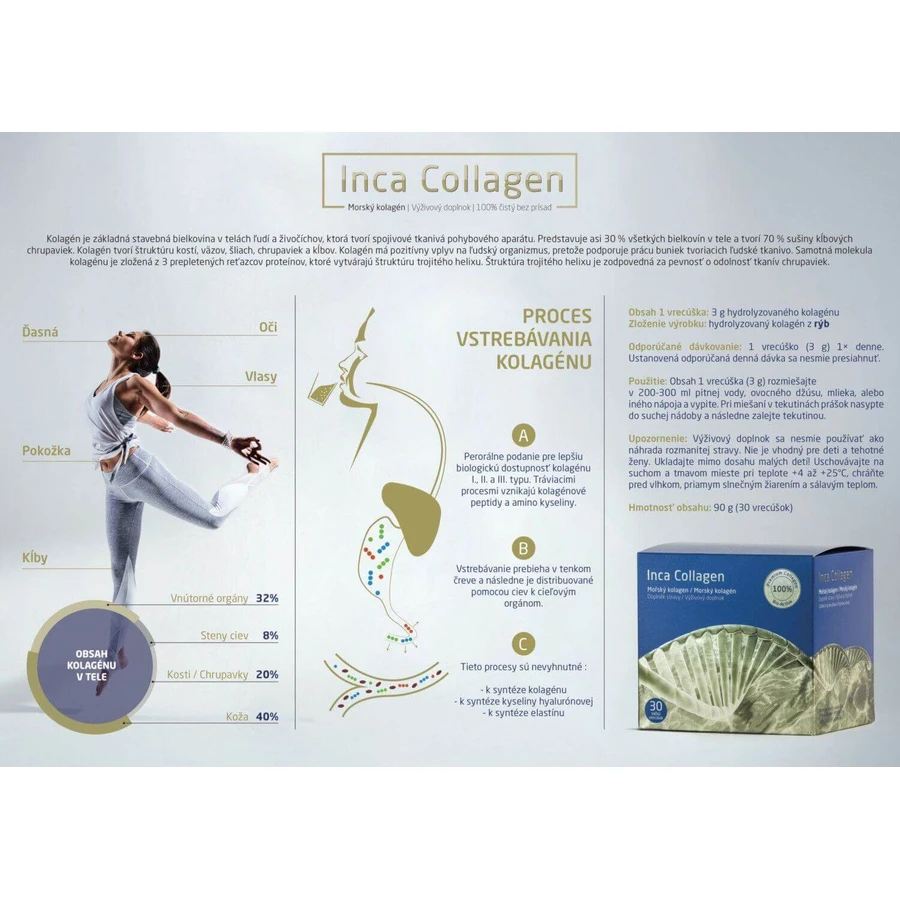 Inca Collagen Морской коллаген порошок 30 шт: цены и характеристики