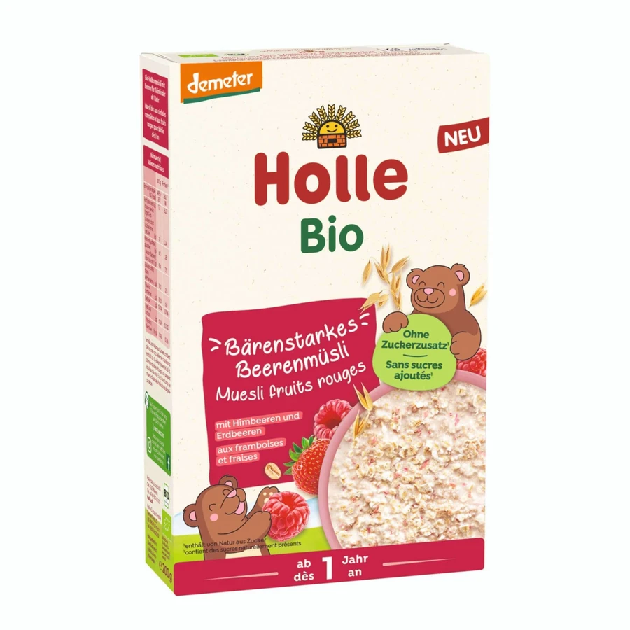 Мюсли Holle Organic с клубникой и малиной 200 г: цены и характеристики