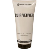 Yves Rocher Гель для душу для тіла та волосся Cuir Vetiver 200 мл