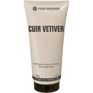 Yves Rocher Гель для душу для тіла та волосся Cuir Vetiver 200 мл