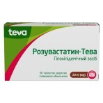 Розувастатин-Тева табл. п/плен. оболочкой 20 мг блистер №30: цены и характеристики