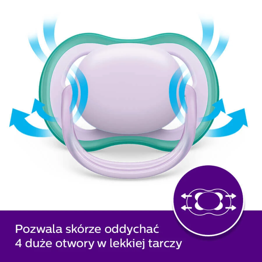 Avent Ultra Air, пустышка, силиконовая, симметричная, унисекс, SCF085/24, 0-6 месяцев, 2 штуки: цены и характеристики