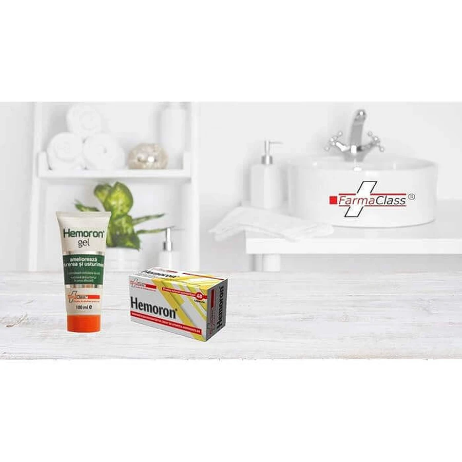 Геморон FarmaClass, 40 капсул + Гель Геморон FarmaClass, 100 мл: цены и характеристики