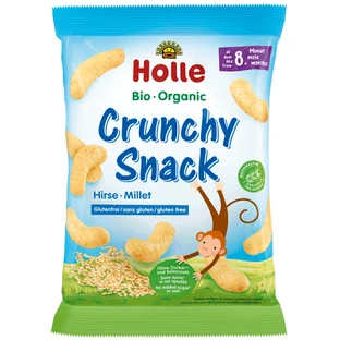 Хрустящий снек с пшеном без сахара, +8 месяцев, 25 г, Holle Baby Food