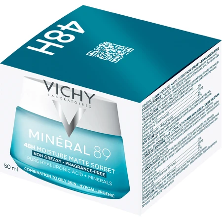 Vichy Minéral 89 48H Увлажняющий матирующий сорбет 50 мл: цены и характеристики