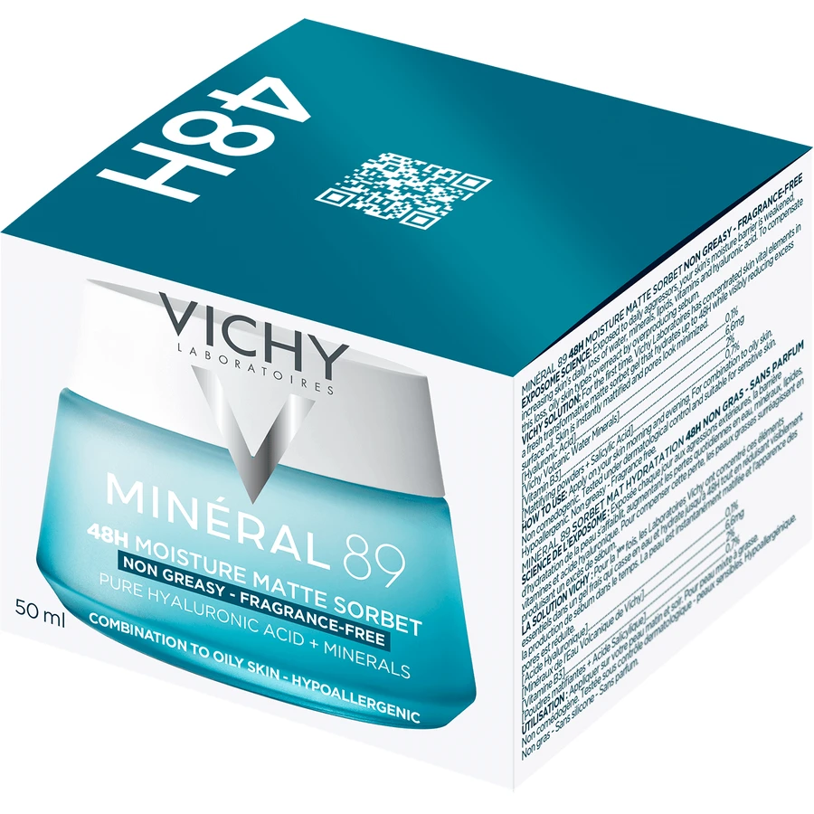 Vichy Minéral 89 48H Увлажняющий матирующий сорбет 50 мл: цены и характеристики