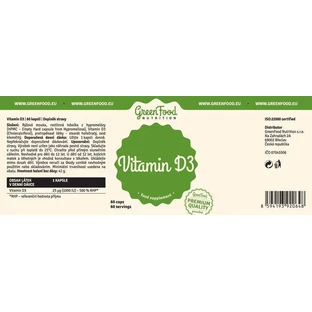 GreenFood Nutrition Вітамін D3 60 капсул