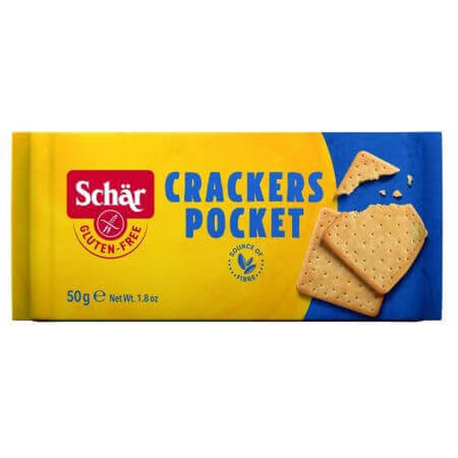 Печиво безглютенове Crakers Poket, 50 г, Dr. Schar: ціни та характеристики