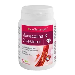 Монаколін К Холестерин Bio Synergie Monacolin K Cholesterol, 30 вегетаріанських капсул