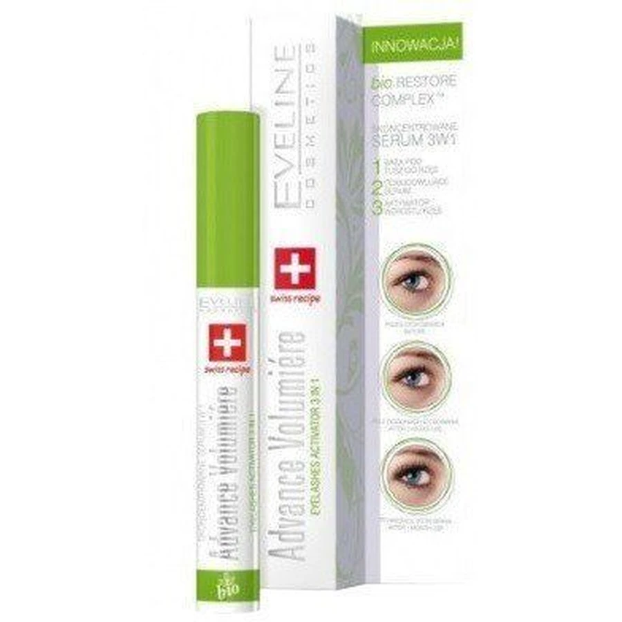 Eveline Advance Volumiére Біоактивна сироватка для вій 3 в 1 10 мл: ціни та характеристики