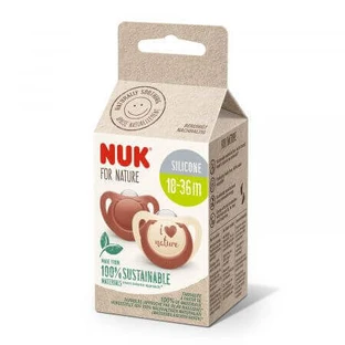 Пустушка силіконова M3 Nature, 18-36 місяців, 2 штуки, червона, Nuk, Nuk