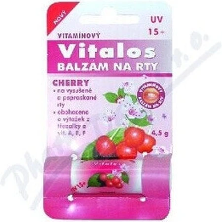 VITALOS Бальзам для губ вишня SPF 15 1×1 шт, бальзам для губ, вишня SPF 15: ціни та характеристики