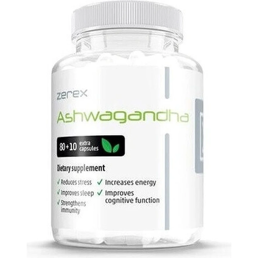 Zerex Ashwagandha - гармонизация тела и ума 1×60 cps, пищевая добавка: цены и характеристики