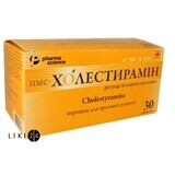ПМС-Холестирамін регуляр зі смаком апельсина пор. д/орал. сусп. 4 г пакет 9 г №30