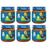 Десертный набор Gerber, ливчики, после 4 месяцев, 6 х 125 г