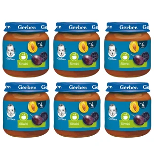 Десертный набор Gerber, ливчики, после 4 месяцев, 6 х 125 г