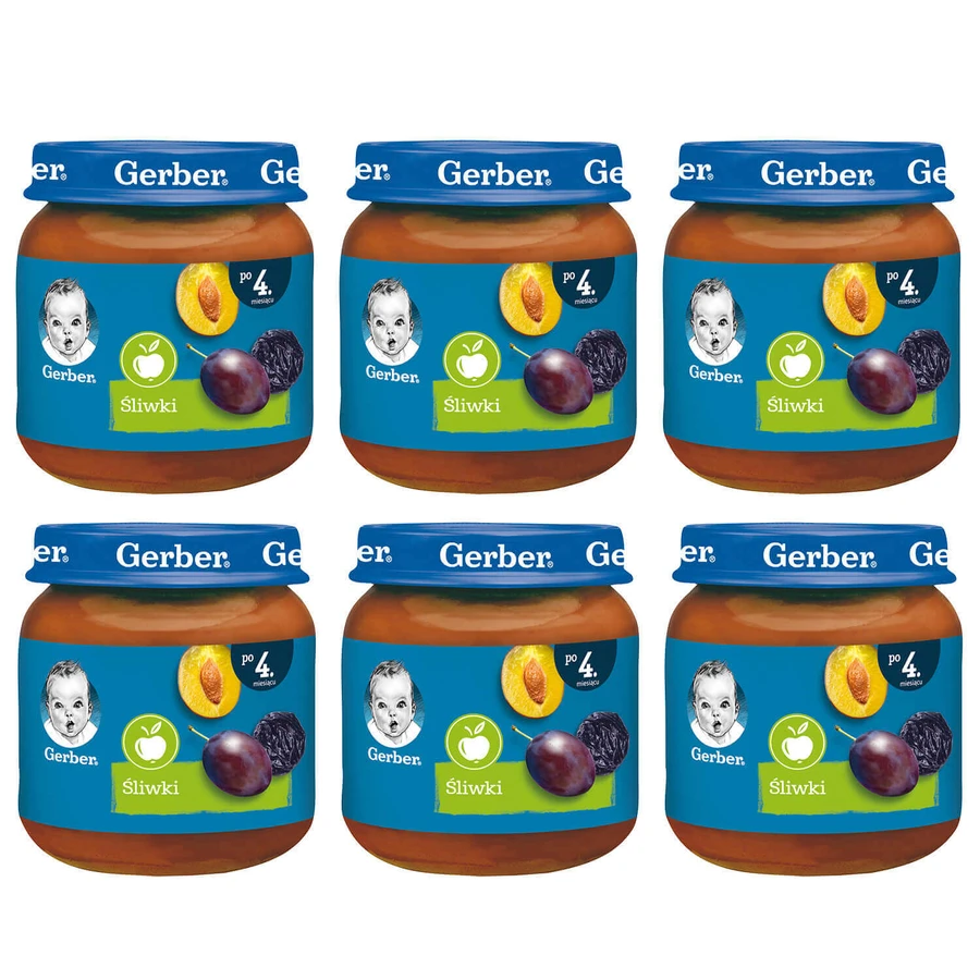 Десертный набор Gerber, ливчики, после 4 месяцев, 6 х 125 г: цены и характеристики