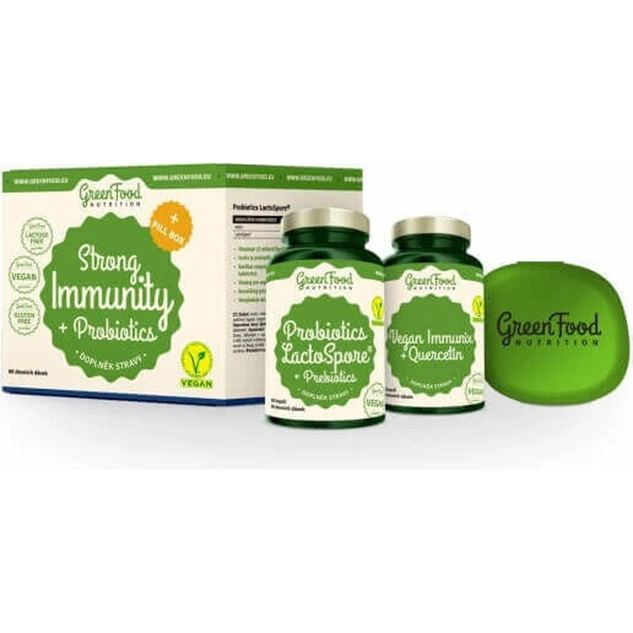 GreenFood Nutrition STRONG IMMUN+Probio+Pillbox 1×1set: цены и характеристики