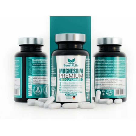 Магнію Бісгліцинат Преміум Boost4Life Magneziu Bisglicinat Premium, 60 капсул: ціни та характеристики
