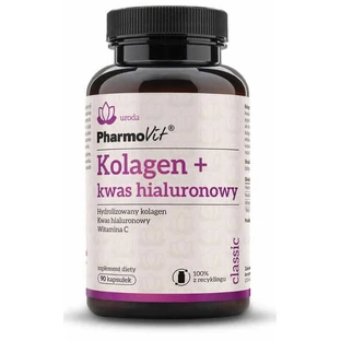 Колаген + Гіалуронова кислота Pharmovit Classic Colagen + Аcid Hialuronic, 90 капсул 