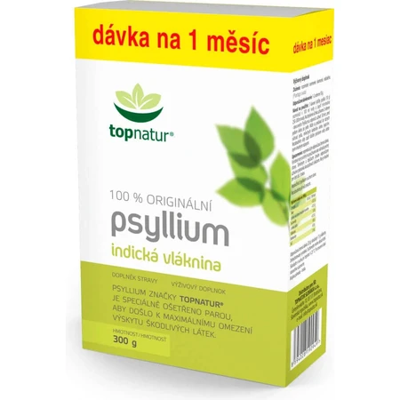 topnatur PSYLLIUM FIBER коробка 1×300 г, дієтична добавка: ціни та характеристики