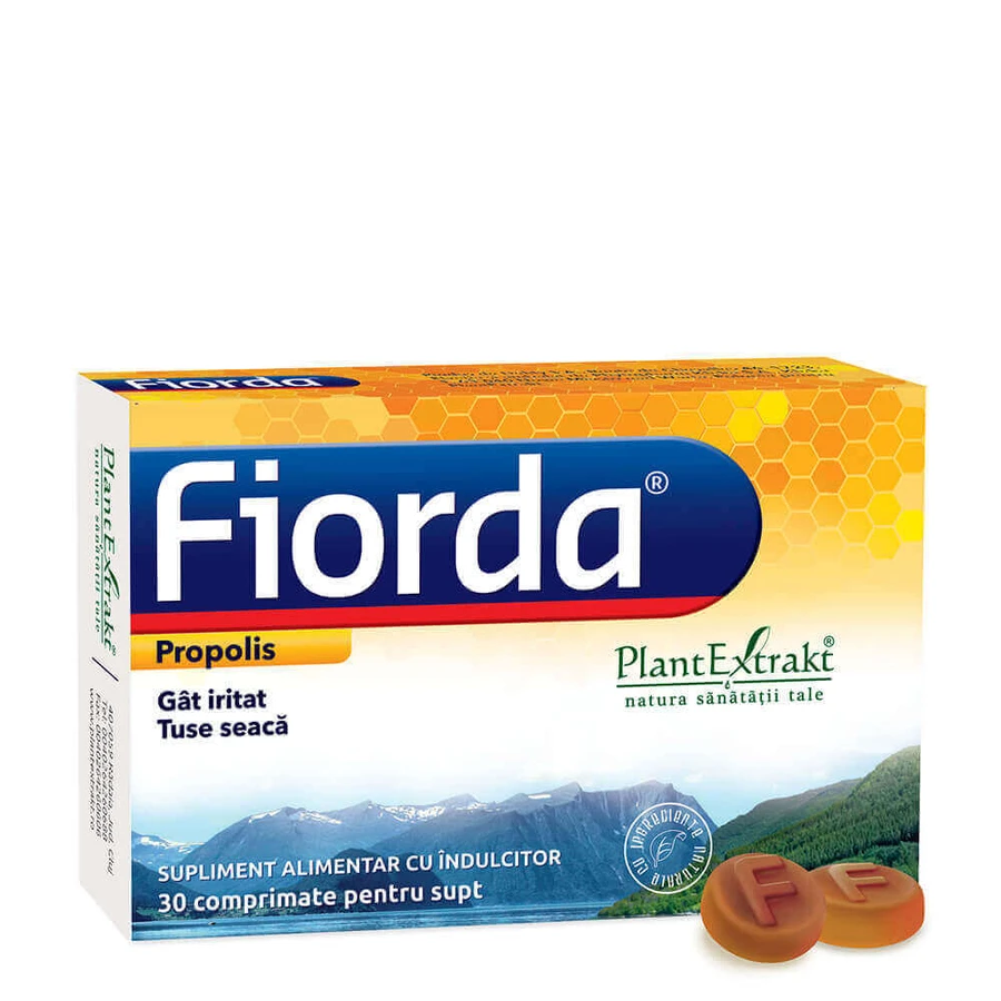 Фіорда Plant Extrakt Fiorda зі смаком прополісу, 30 таблеток: ціни та характеристики