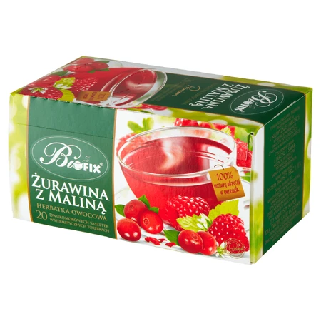 Bi Fix Premium малина-журавлина, фруктовий чай, 2 г х 20 пакетиків: ціни та характеристики