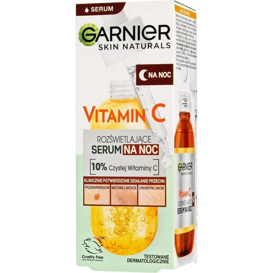 Garnier Skin Naturals Освітлююча нічна сироватка з вітаміном С, 30 мл 1×30 мл, нічна сироватка: ціни та характеристики