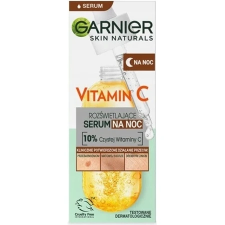 Garnier Skin Naturals Освітлююча нічна сироватка з вітаміном С, 30 мл 1×30 мл, нічна сироватка: ціни та характеристики