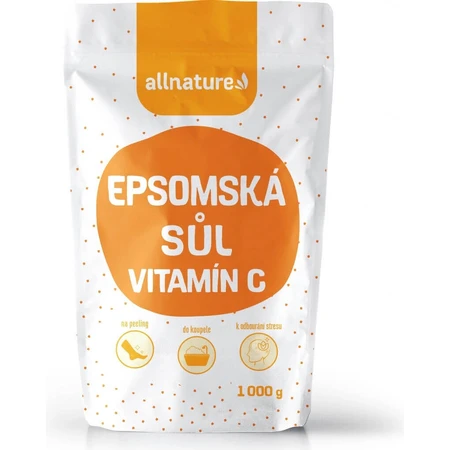 Allnature Епсомова сіль Вітамін С 1000г 1×1000г: ціни та характеристики