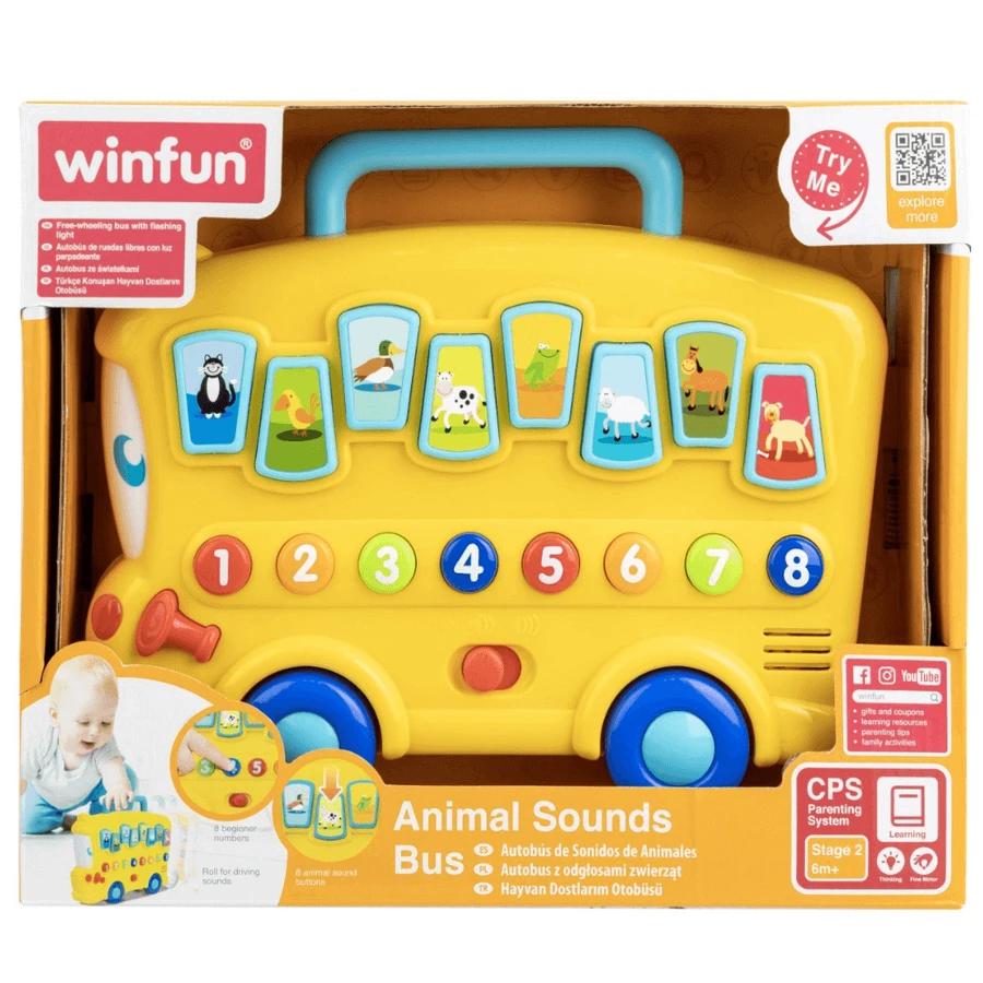 Автобус со звуками и огоньками, от 6 месяцев, Winfun: цены и характеристики