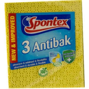 Антибактериальная салфетка для мытья Spontex, 3 шт.