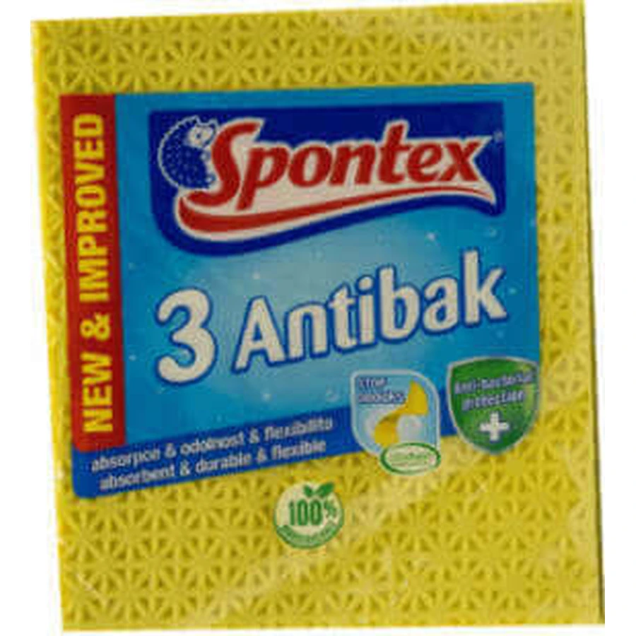 Антибактериальная салфетка для мытья Spontex, 3 шт.: цены и характеристики