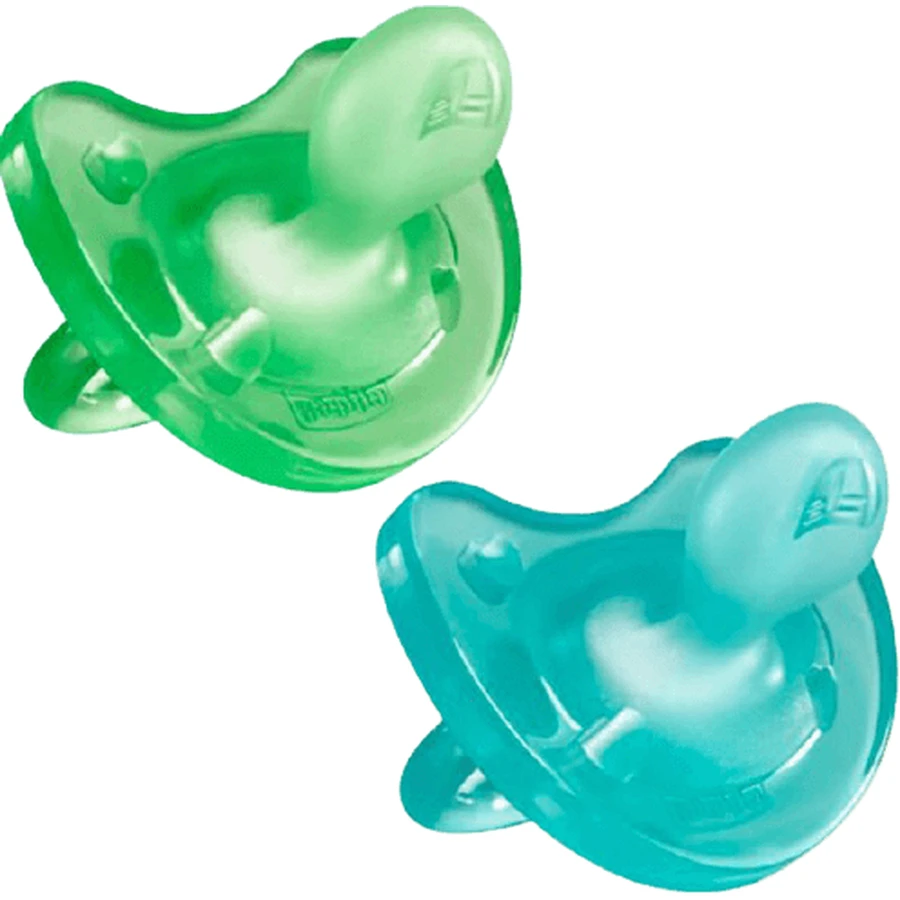 Chicco Полностью силиконовая пустышка Physio Soft для мальчика 6-16м 2 шт: цены и характеристики
