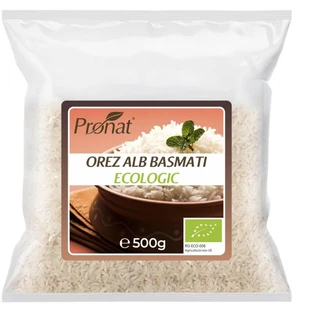 Органічний білий рис Басматі, 500 г, Пронат
