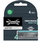 Змінна головка Wilkinson Sword Quattro з титановим сенситивним покриттям 4 шт.