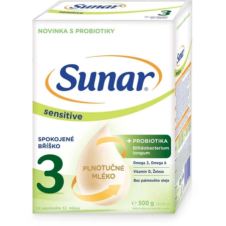 Sunar Sensitive 3, молоко для малышей 500 г: цены и характеристики